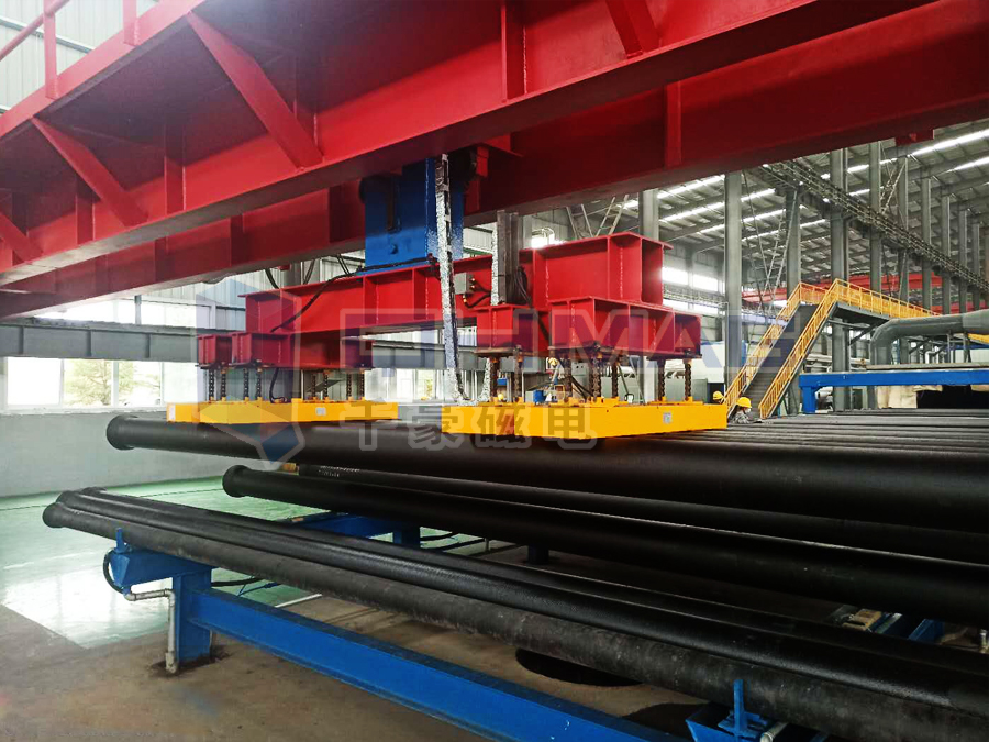 湖南千豪起吊鋼管吊具—4根鑄管排吊案例